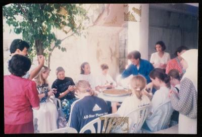 The Palestinian Women Club Welcoming a Foreign Delegation of Women