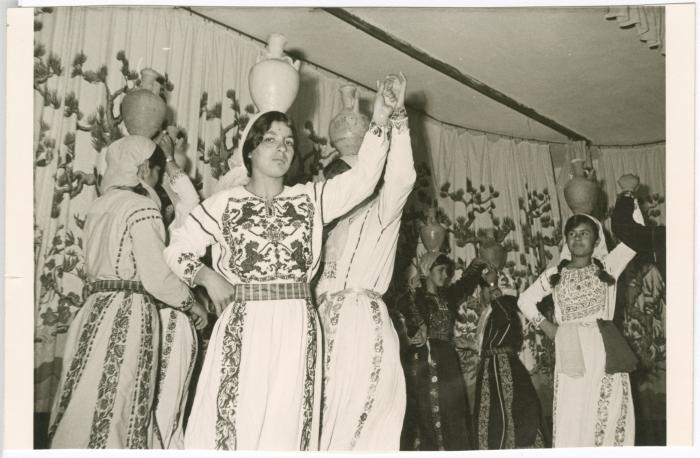Students Performing Dabke at Birzeit Preparatory Girls School, 1971
