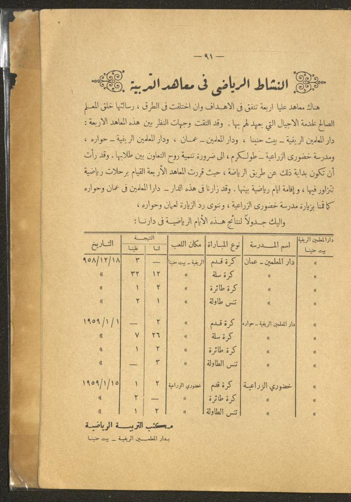العدد الأول من مجلة التربية الريفية، شباط 1959