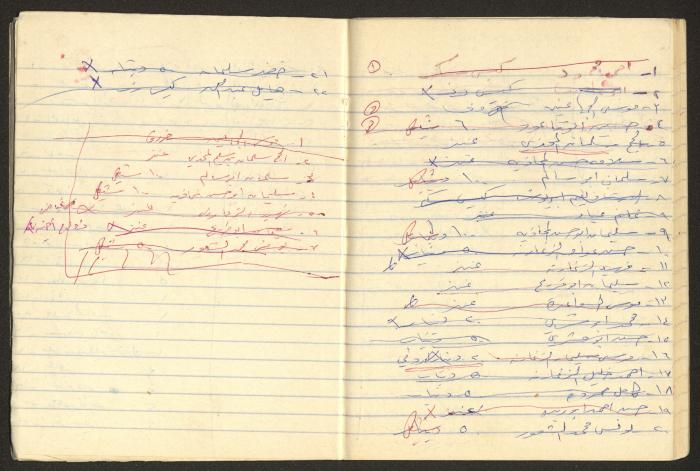 Agriculture and Science Preparation Notebook of Hussein al-Mleihar, Arab ar-Ramadin, the 1970s 