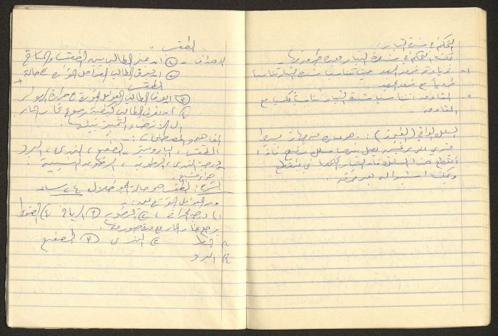 Agriculture and Science Preparation Notebook of Hussein al-Mleihar, Arab ar-Ramadin, the 1970s 