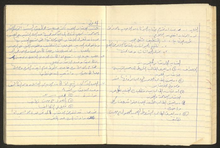 Agriculture and Science Preparation Notebook of Hussein al-Mleihar, Arab ar-Ramadin, the 1970s 