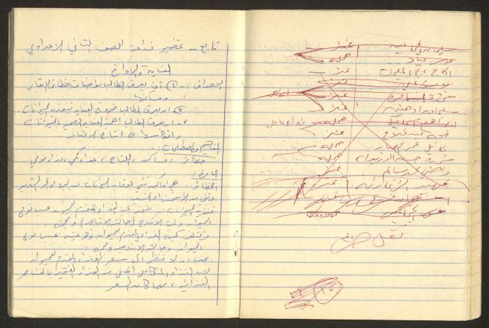 Agriculture and Science Preparation Notebook of Hussein al-Mleihar, Arab ar-Ramadin, the 1970s 