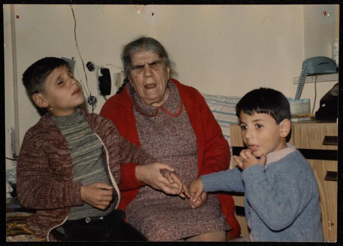 Mai Lad'a and Two Blind Children, House of Hope Association, the 1990s 