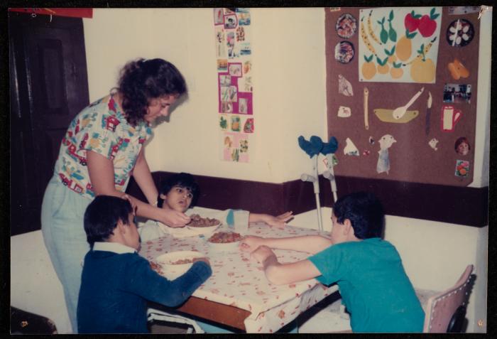 A Group of Children with Their Caretaker, House of Hope Association, the 1990s 