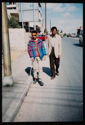 Qais Saeed with a Blind Person, House of Hope Association, the 1990s 