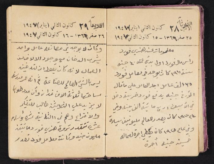 The Diaries of Fandi Mhanna, Buqei'a- Upper Galilee, 1946-1947