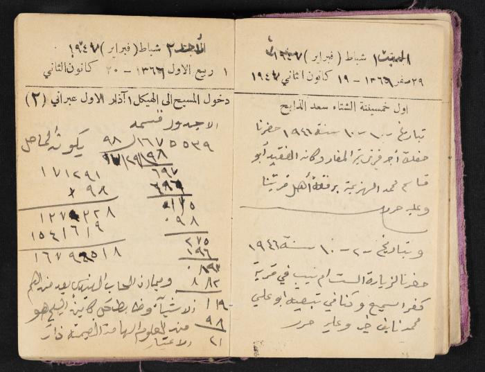 The Diaries of Fandi Mhanna, Buqei'a- Upper Galilee, 1946-1947