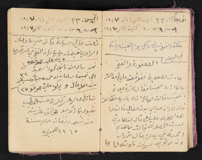 The Diaries of Fandi Mhanna, Buqei'a- Upper Galilee, 1946-1947