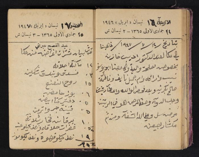 The Diaries of Fandi Mhanna, Buqei'a- Upper Galilee, 1946-1947