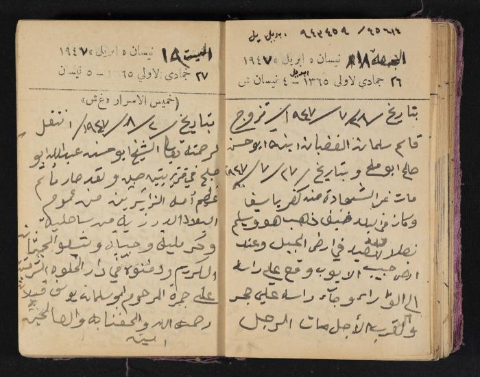 The Diaries of Fandi Mhanna, Buqei'a- Upper Galilee, 1946-1947