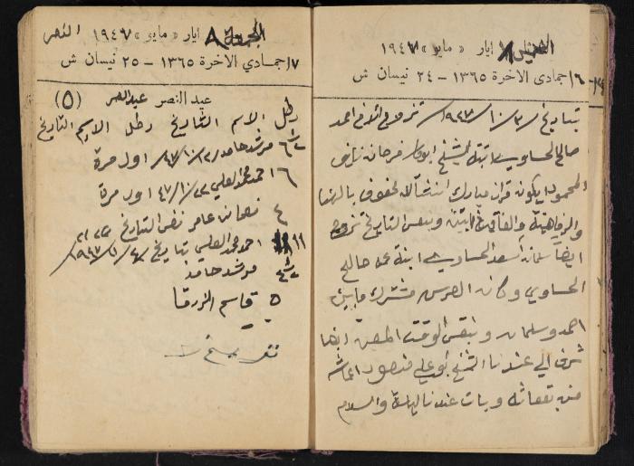 The Diaries of Fandi Mhanna, Buqei'a- Upper Galilee, 1946-1947
