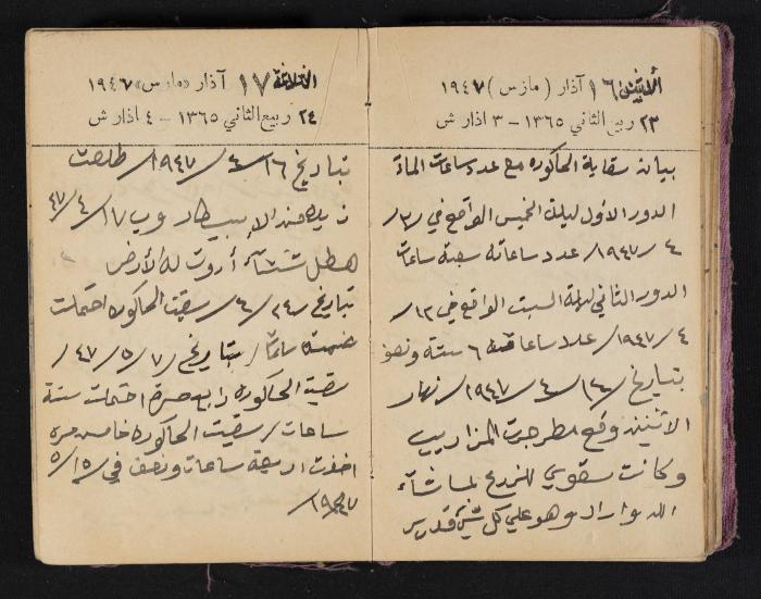 The Diaries of Fandi Mhanna, Buqei'a- Upper Galilee, 1946-1947