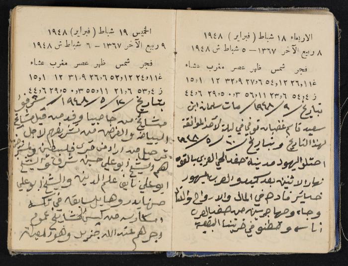 The Diaries of Fandi Mhanna, Buqei'a- Upper Galilee, 1948-1950