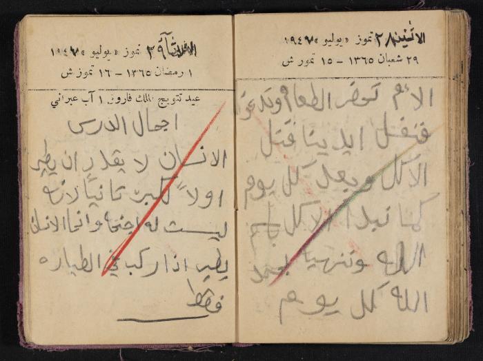 The Diaries of Fandi Mhanna, Buqei'a- Upper Galilee, 1946-1947