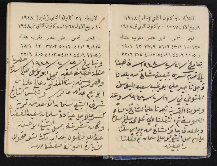 The Diaries of Fandi Mhanna, Buqei'a- Upper Galilee, 1948-1950