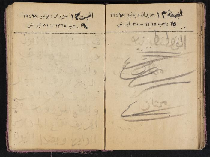The Diaries of Fandi Mhanna, Buqei'a- Upper Galilee, 1946-1947