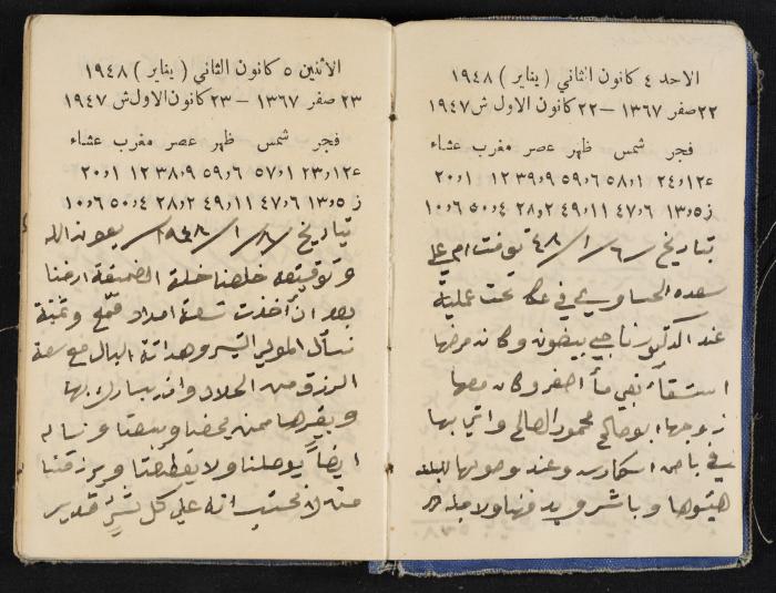 The Diaries of Fandi Mhanna, Buqei'a- Upper Galilee, 1948-1950