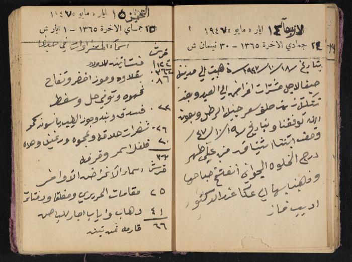 The Diaries of Fandi Mhanna, Buqei'a- Upper Galilee, 1946-1947