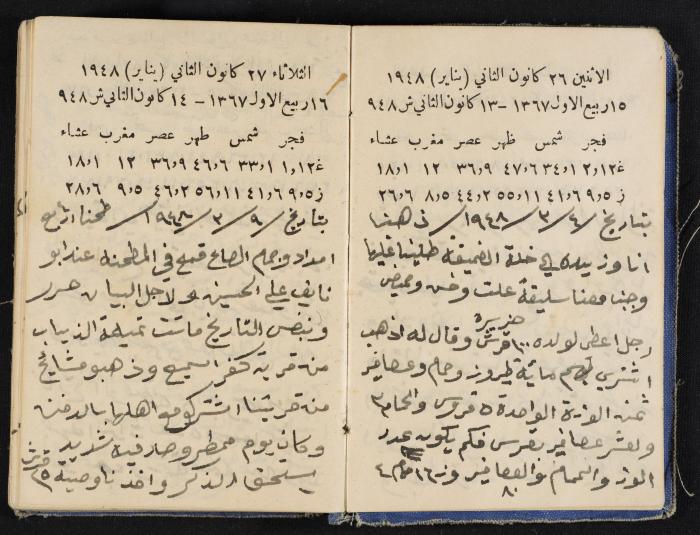 The Diaries of Fandi Mhanna, Buqei'a- Upper Galilee, 1948-1950