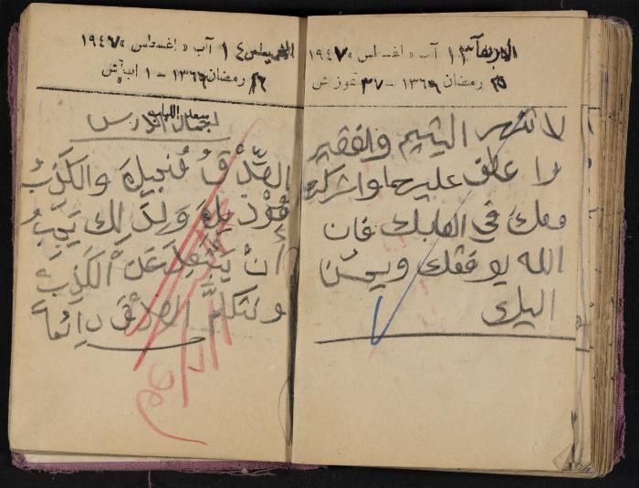 The Diaries of Fandi Mhanna, Buqei'a- Upper Galilee, 1946-1947