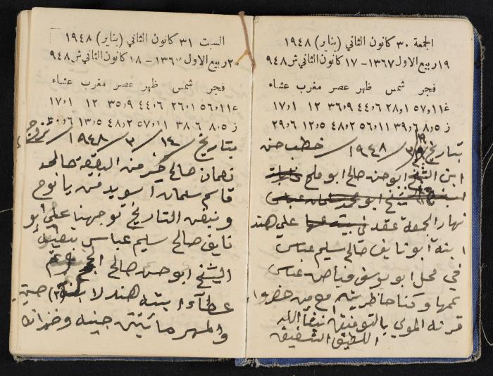 The Diaries of Fandi Mhanna, Buqei'a- Upper Galilee, 1948-1950