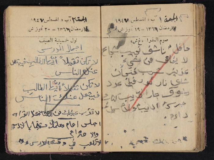 The Diaries of Fandi Mhanna, Buqei'a- Upper Galilee, 1946-1947