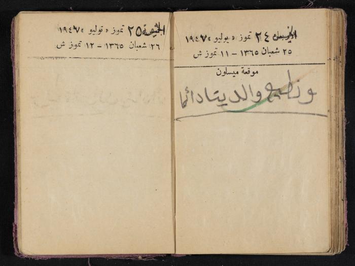 The Diaries of Fandi Mhanna, Buqei'a- Upper Galilee, 1946-1947