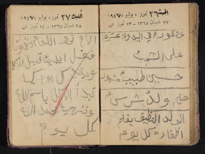 The Diaries of Fandi Mhanna, Buqei'a- Upper Galilee, 1946-1947