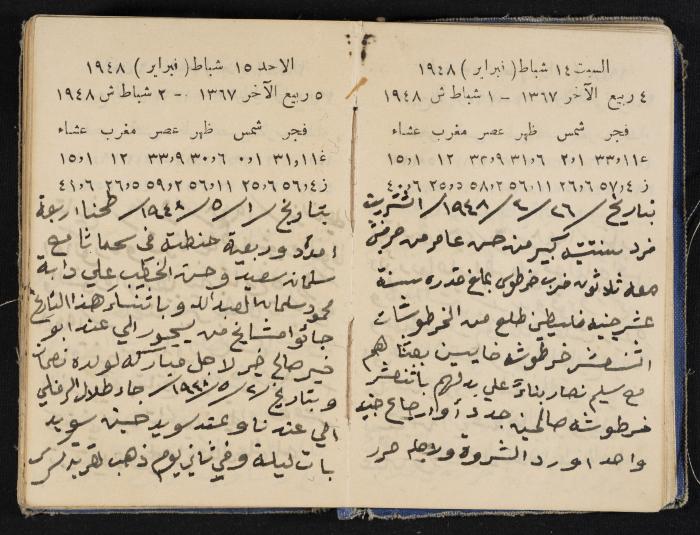 The Diaries of Fandi Mhanna, Buqei'a- Upper Galilee, 1948-1950