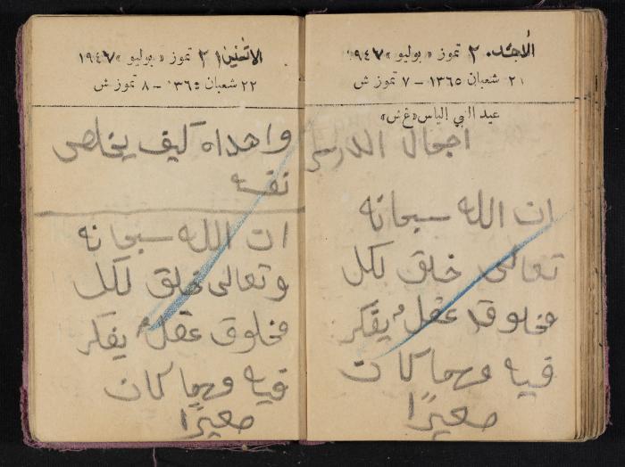 The Diaries of Fandi Mhanna, Buqei'a- Upper Galilee, 1946-1947