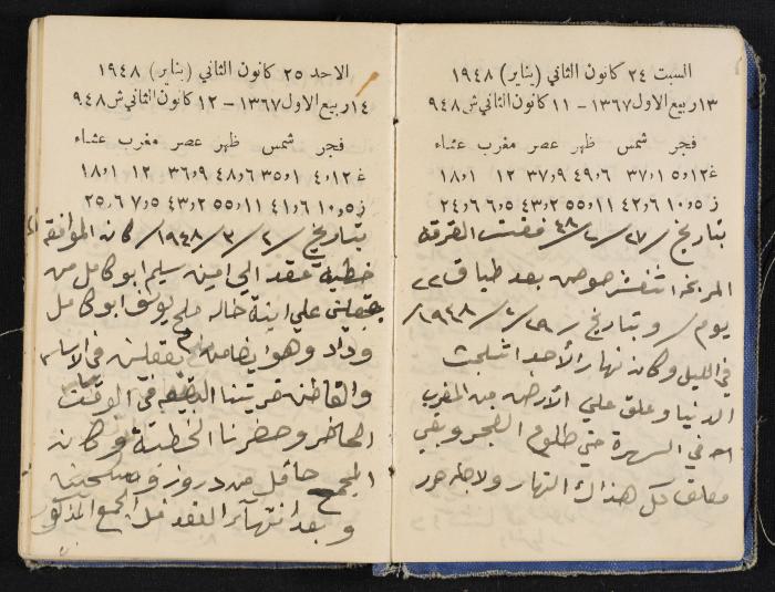The Diaries of Fandi Mhanna, Buqei'a- Upper Galilee, 1948-1950
