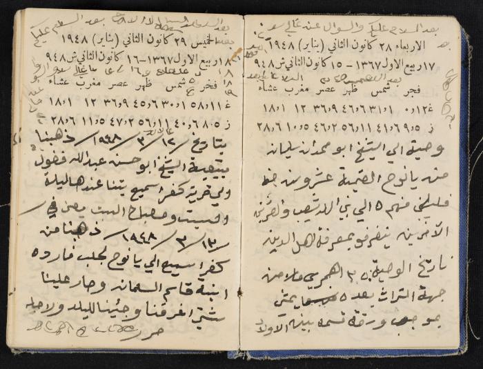 The Diaries of Fandi Mhanna, Buqei'a- Upper Galilee, 1948-1950