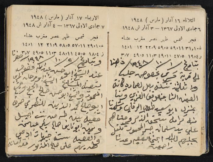 The Diaries of Fandi Mhanna, Buqei'a- Upper Galilee, 1948-1950