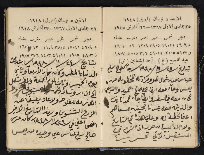The Diaries of Fandi Mhanna, Buqei'a- Upper Galilee, 1948-1950