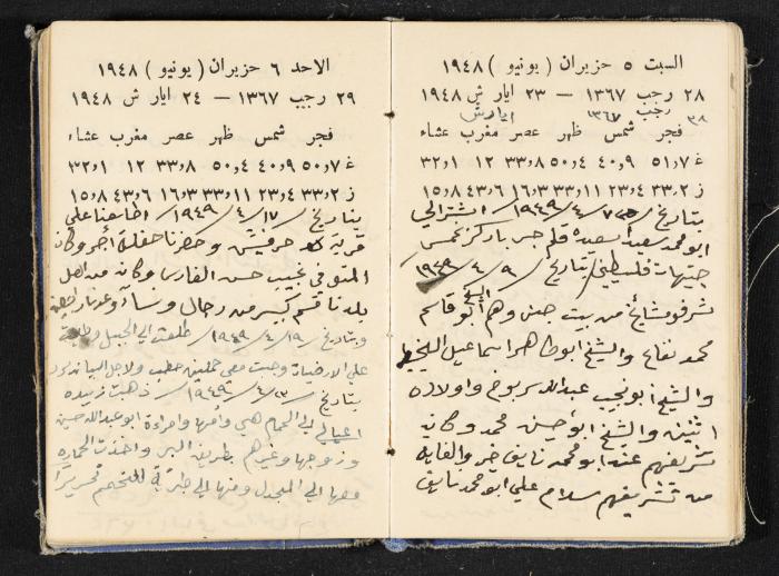 The Diaries of Fandi Mhanna, Buqei'a- Upper Galilee, 1948-1950
