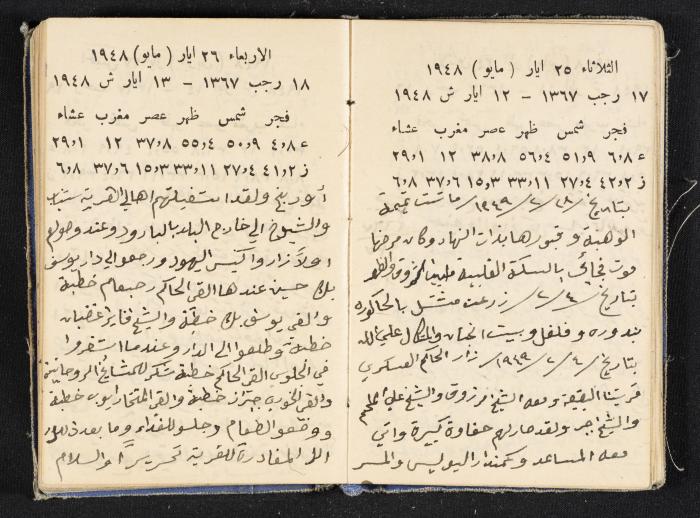 The Diaries of Fandi Mhanna, Buqei'a- Upper Galilee, 1948-1950