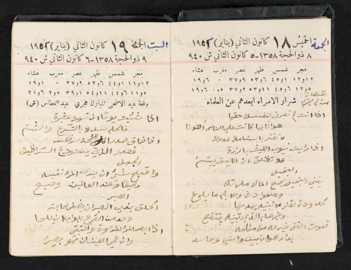 The Diaries of Fandi Mhanna, Buqei'a- Upper Galilee, 1951-1952