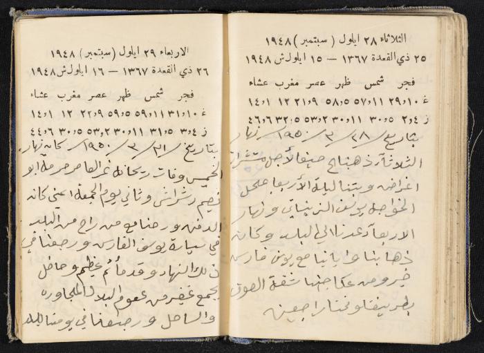 The Diaries of Fandi Mhanna, Buqei'a- Upper Galilee, 1948-1950