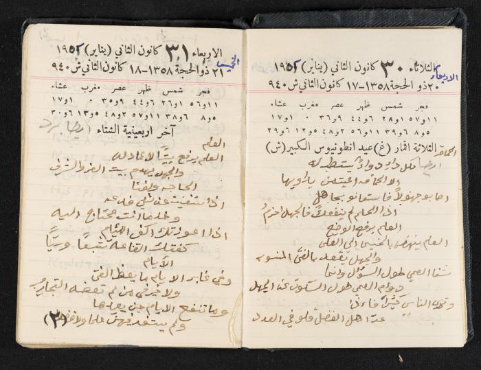The Diaries of Fandi Mhanna, Buqei'a- Upper Galilee, 1951-1952