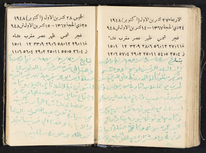 The Diaries of Fandi Mhanna, Buqei'a- Upper Galilee, 1948-1950