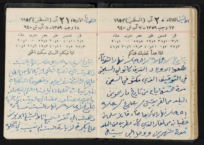 The Diaries of Fandi Mhanna, Buqei'a- Upper Galilee, 1951-1952