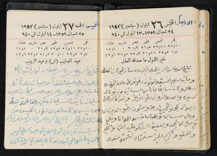 The Diaries of Fandi Mhanna, Buqei'a- Upper Galilee, 1951-1952