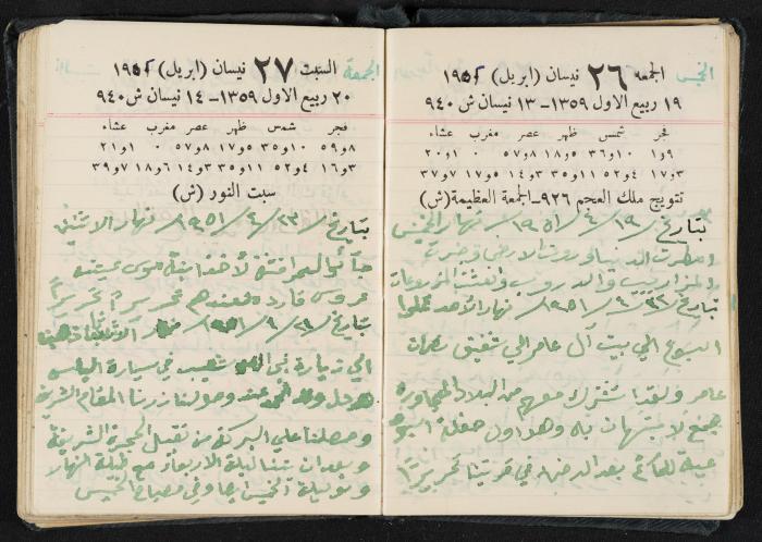 The Diaries of Fandi Mhanna, Buqei'a- Upper Galilee, 1951-1952