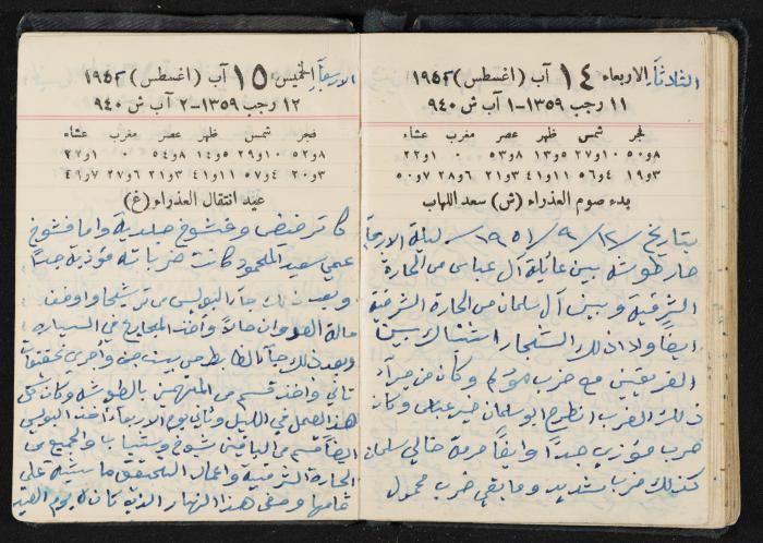 The Diaries of Fandi Mhanna, Buqei'a- Upper Galilee, 1951-1952