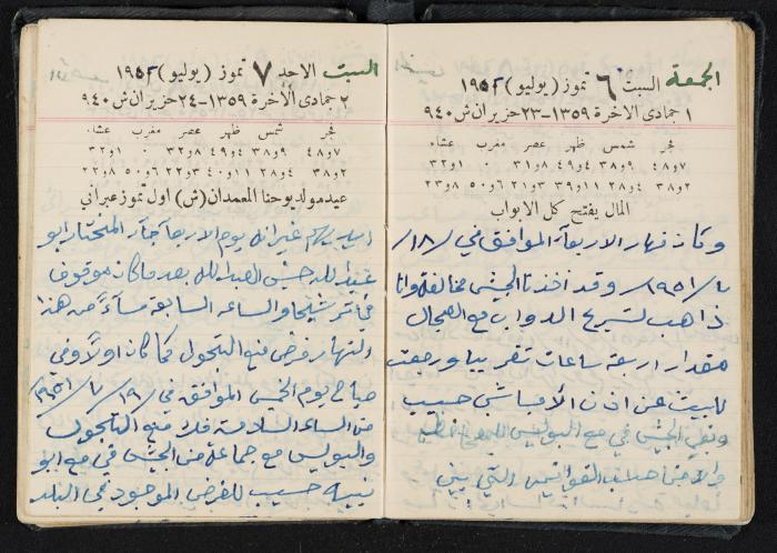 The Diaries of Fandi Mhanna, Buqei'a- Upper Galilee, 1951-1952