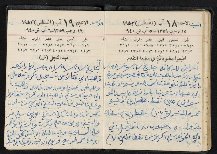 The Diaries of Fandi Mhanna, Buqei'a- Upper Galilee, 1951-1952