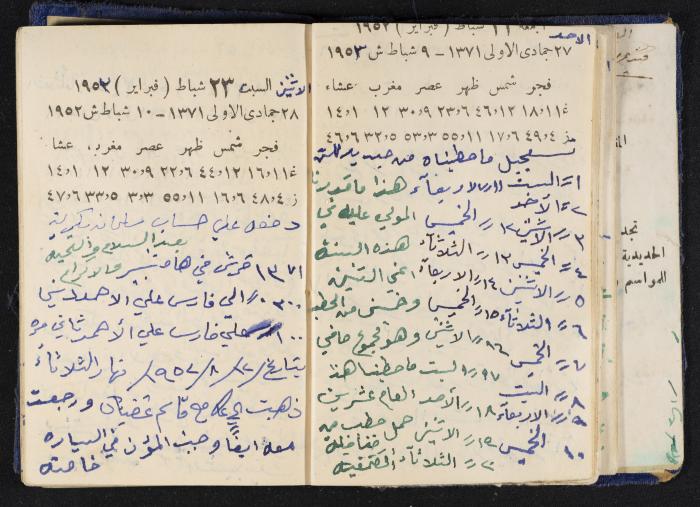 دفتر يوميات فندي مهنا، البقيعة- الجليل الأعلى، 1952-1953