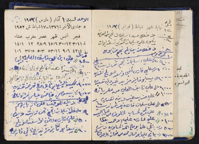 دفتر يوميات فندي مهنا، البقيعة- الجليل الأعلى، 1952-1953