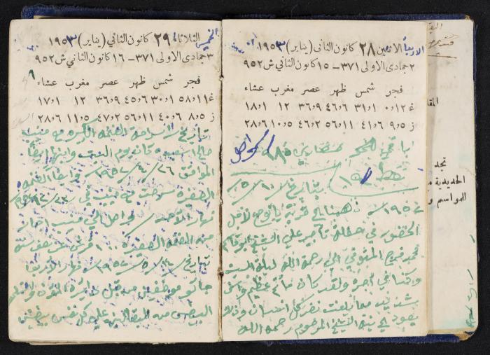 دفتر يوميات فندي مهنا، البقيعة- الجليل الأعلى، 1952-1953